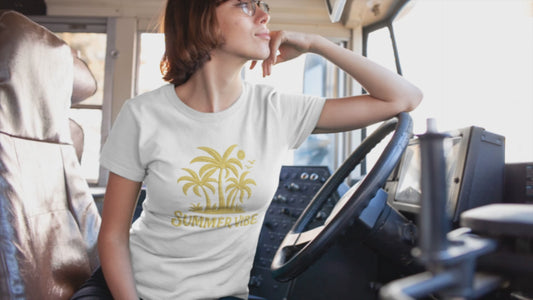Summer Vibe T-Shirt with Palm Tree Print